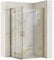 Rea HUGO DOUBLE GOLD BRUSH Duschkabine 90x90x200,5 cm Transparentes gehärtetes Sicherheitsglas 6 mm (Gold) Ohne Duschwanne
