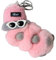 osiuujkw Schlüsselanhänger Plüsch Raupe Anhänger Fell niedlich Ornament Zubehör Geschenk Kawaii Tasche hängende Kugel Mini, Rosa, Rosa