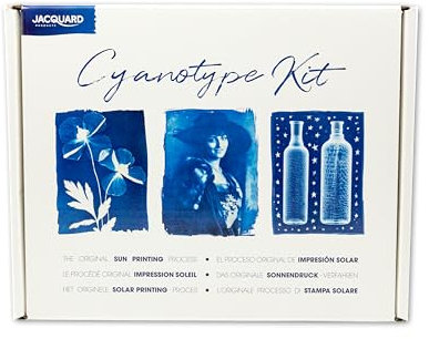 Jacquard Cyanotype Kit für Sonnendrucke - Komplettset mit vorgemessenen Chemikalien, Fine Art Papier, Glasrahmen & Zubehör für einfachen Solardruck