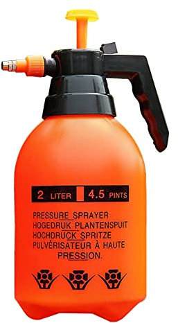 ANPTGHT Garden Pump Sprayer 0.5Gallon/68oz Hand-held Lawn Pressure Spray Bottle with Adjustable Nozzle for Spraying Weeds/Watering/Home Cleaning/Car Washing (Orange)