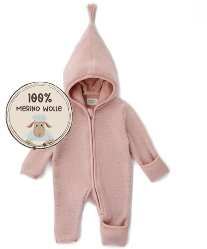 MIRARI Kids ® Overall Baby Herbst aus Wolle mit Reißverschluss und Kapuze