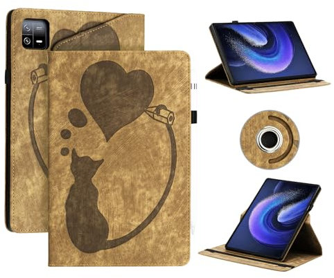 AsWant Funda Compatible con Xiaomi Pad 6/6 Pro (11 Pulgadas, Modell 2023, 6. Generation) - Estuche Inteligente Ultra Slim PU Protectora con Soporte/Cartera (Albaricoque)