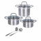 GALILEO Batteria 8 pezzi, in acciaio inox 18/0, induzione, Inox SìChef