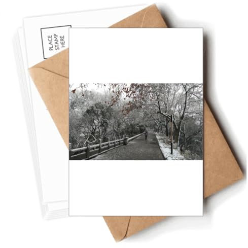 Snow View Road Photography Postcards Envelopes Blank Note Cards Mailing
