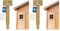 KOTARBAU® Kreuzgehänge 250 mm Ladenband Türband Torscharnier Werfgehänge Scharnier Baubeschlag Gartentorband Gartentorfalle Verzinkt Gold (Packung mit 2)