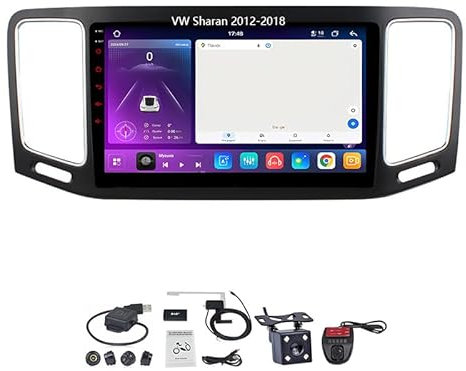 XIXIYAN Autoradio Bluetooth Car Multimedia Navigations GPS Für VW Sharan 2012-2018 Auto Zubehör Einfügen Und Verwenden Car Video Player Carplay Player,8 Core 4G+WiFi 12G+256G