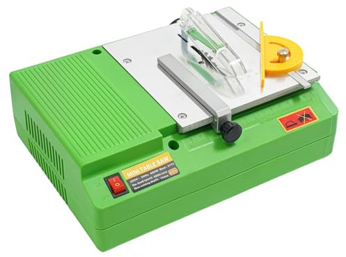 Grün Tisch-Elektro-Säge, Multifunktions Tischsäge Mini-Elektro-Tischsäge, für Heimgebrauch, Heimwerker Holzbearbeitungsarbeitsplätze 265 * 195 * 83mm