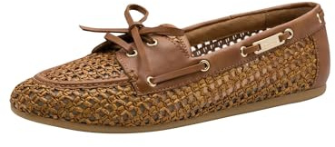 Tamaris Damen Moccassin flach, braun, 41 EU