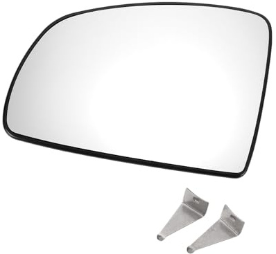 MIRROVIA Espejo retrovisor lado izquierdo coche, reemplazo de cristal con placa de respaldo convexo no calefactado blanco para Opel para Vauxhall Meriva A 2003-2010 Reemplazo de Automóvil