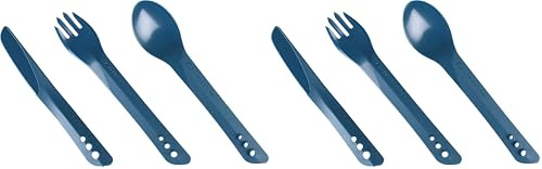 Lifeventure Ellipse Ensemble de Couverts à emboîter pour Camping, Voyage et extérieur Bleu