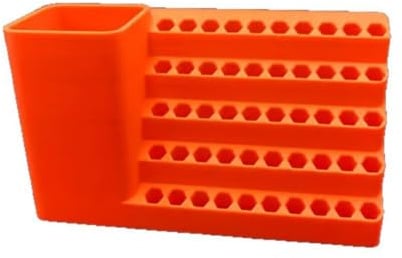 Vibsky Tragbarer Schraubendreher-Bit-Organizer für 6,35 mm Sechskant-Bits, 20/50-Loch-Aufbewahrung (50 Löcher)