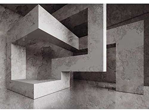 Runa Art Papel tapiz fotográfico Resumen 3D Moderna Lana Sala Cuarto Salón - Made in Germany - gris 9159010c