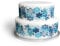 Top That Edible Decor Sheet Frozen Blue Snowflake Themed Border Ribbon - Perfect for Larger cakes - Easy to Use