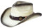 Queue Essentials Cowboyhut für Damen und Herren, gewebter Strohhut mit breiter Krempe - Weiß - Einheitsgröße
