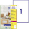 AVERY Zweckform LR7167-100 Recycling Etiketten (100 Versandetiketten, 199,6x289,1mm auf A4, 100% recyceltes Altpapier, bedruckbar, selbstklebend, für große Pakete und Päckchen) 100 Blatt, naturweiß