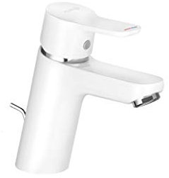 KLUDI Pure&Easy White 373829165 Waschtischarmatur, Weiß/Chrom