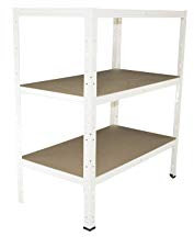 Shelf Creations Basic Schwerlastregal 90x120x30cm weiß 3 Böden - Regal Kellerregal Metallregal smartes Steckregal Lagerregal Werkstattregal Archivregal Industrieregal Haushaltsregal Ordnerregal