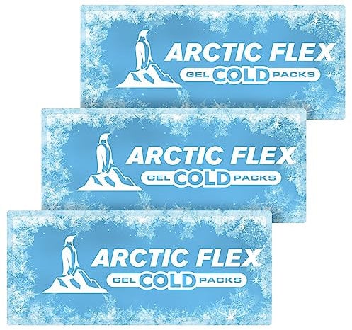 Arctic Flex Gel Replacement Packs - Reusable Ice Packs for Knee Brace - Hot and Cold Pack for Injuries, Pain Relief, Swelling - Flexible Therapy Compression Wrap for Athletic, Women, Men