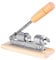 Jzhen Nussknacker Holz Design-Nussknacker aus Holz und verchromtem Stahl -Hebel-Funktion