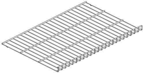Element System Drahtgitterboden 800 x 400 mm weiß mit Aufkantung ideal als Schuhablage und zum Lüften der Kleidung für das Easy Regalsystem 10707-00110