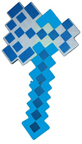 The Dragons Den Flashing 8-Bit LED Pixel Block Survival Craft Light-Up SFX Hatchet Axe Prop [Diamond LED Hatchet]