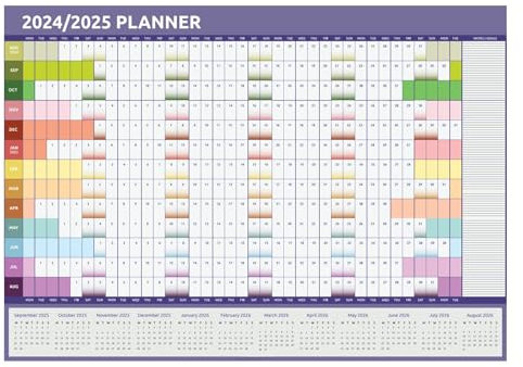 Kalender 2020/2021 April bis März Fiskaljahr Jahresplaner Jahreskalender groß Wand Büro Home Student Kalender (84,1 x 59,4 cm)