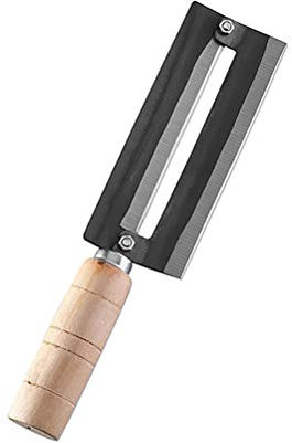 NNGT Peeling de Canne à Sucre Kinfe, épluchage de Canne à Sucre Kinfe éplucheur d'ananas en Acier au Carbone coupeur d'épluchage de Canne à Sucre avec poignée en Bois