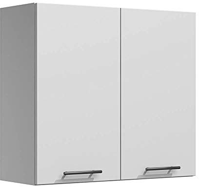 Tendencio Lila - Meuble de Cuisine Haut 80 cm 2 Portes Blanc Mate
