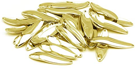 50 Pieces 22g Gold Fishing Spoons Lures Saltwater Hard Metal Spinner Baits Casting Spoon for Salmon Bass Sea Fishing Bait (50Pieces 20g Gold)
