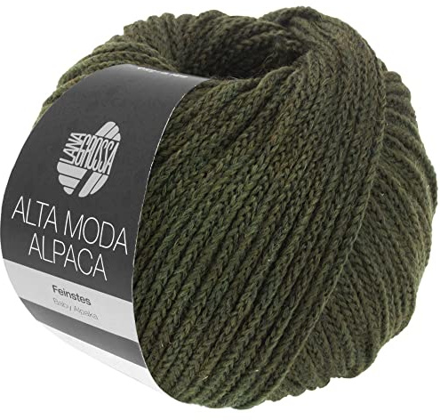 LANA GROSSA Alta Moda Alpaca | Kettengarn aus Alpaka (Baby) | Handstrickgarn aus 90% Alpaka (Baby), 5% Schurwolle (Merino) & 5% Polyamid | 50g Wolle zum Stricken & Häkeln | 140m Garn 87