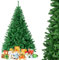GYMAX Sapin de Noël Artificiel 180 cm, avec 1000 Branches Denses & Support en Métal, Arbre Vert Décoratif en PVC, pour Maison, Magasin, Inérieur, Extérieur