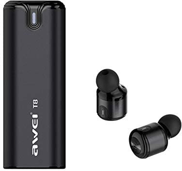 QESTO ACT TWS Bluetooth Earphone True Wireless Earbuds With Power Bank Dual Microphone 3D Stereo In-Ear For Smart Phone iOS Android(Red)(Black)