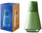 Classic Striped Glass Bedside Night Water Carafe with Tumbler Glass, 34oz Vintage Bedside Water Carafe and Glass Set, Clear Glass Juice Water Pitcher for Bedroom Nightstand(Green)