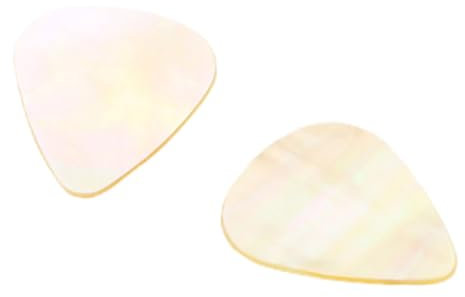 2st Ukulelenpickel Picks Dickes Plektrum Wählt Weiß Daumen Stein Gitarre