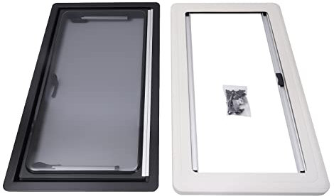 Caravan Seitenfenster ,Wohnmobil Ausstellfenster Camper Wohnwagenfenster Push up aufklappbar Ausstellfenster für RV Wohnwagen Kastenwagen Van Camper, Externes Druckfenster,90*50cm
