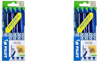 Pilot Frixion Erasable Rollerball Pen Set (Pack of 10) - Blue