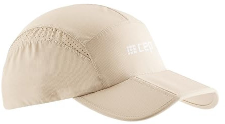 CEP - Atmungsaktive Laufkappe, Faltbare Kappe mit Sonnenschutz und flexiblen Schirm für effektiven Schutz vor UV-Strahlung