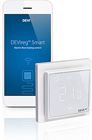 DEVIreg Smart WiFi Digital Raumthermostat Temperaturregler für Elektro Fussbodenheizung, reinweiß 140F1141