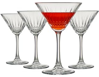 Pasabahce Martini-Gläser im Vintage-Stil, 4er-Set, Cocktailbecher, 213 ml, Vintage-Coupe-Gläser, elegante Cocktailgläser, perfekt für Partys, Geschenke, Einweihungsfeiern, Hochzeiten, Jubiläum