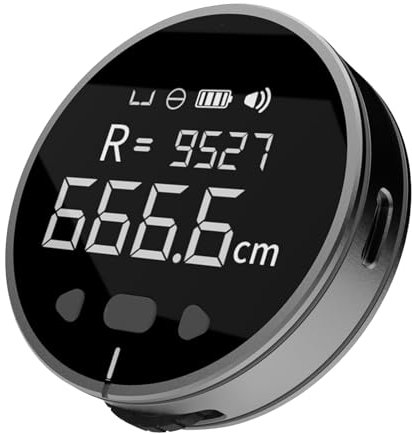 Digitales Maßband, Digitales Maßband mit LCD-Display, 100 M, Wiederaufladbares Langstrecken-Roll-Messwerkzeug, Elektrisches Maßband für Flach Gebogene Durchmesser