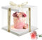 Wentsent 8 INCH Transparente Tortenbox, Tortenkarton Hoch Tortenschachtel Geschenkbox Durchsichtig Cake Box Dessert Box Würfelschachteln mit Deckel und Band für Geburtstag Geschenk 30x30x25cm