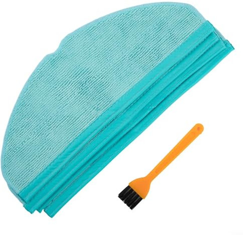Almohadillas de microfibra de repuesto, lavables de microfibra con cepillo de limpieza para Conga 8090 Ultra, 9090 AI Robot Partes de repuesto (paquete de 4)