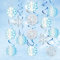 Easy Joy 36 Stück Schneeflocken Deko Schneeflocken Eiskönigin Party Winter Wonderland Party Spiralen Anhänger Girlanden Deko für Frozen Geburtstag Deko Weihnachten Spiralen Dekoration