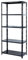 Metalkas BR-WW Lagerregal mit 5 Regalböden, 180x90x40 cm, höhenverstellbaren Einlegeböden, bis 325 kg, Schwerlastregal, Kellerregal, Werkstattregal, aus Metall, Schwarz