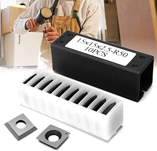Scalpelli , Set di inserti for frese in metallo duro 10 pezzi quadrati Set di frese for inserti di ricambio for tornitura del legno Set combinato for utensili for tornio for legno for la lavorazione d