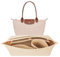 LUOJINYI Organizer für Longchamp Tasche, taschenorganizer für longchamp tasche damen, taschen organizer, longchamp tasche damen organizer, Große Kapazität Handtasche Einsatz(Beige, M)