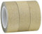 GORGECRAFT 30m 3 Rolls 15mm Washi Glitter Tape Light Gold Decorative Adhesive Tape Foil Paper Masking Tapes Craft Stick On Sticky Trim for DIY Scrapbook Gifts Wrapping Car Furniture Walls