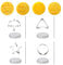 Korean Sugar Candy Making Tools,Stainless Steel Cookie Cutters Biscuit Molds,Biscuits Embossing Molds Sugar Game Kit,Umbrella Triangle Star Round Baking Cake Molds Needle Tin for Party Favor(B)