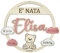 Orkidea Party Fiocco Nascita per Bimba o Bimbo in Legno Personalizzabile, Decorazione Camera, Primo Regalo, per Baby Shower, per Feste.Circa 30cm di Diametro.Made in Italy
