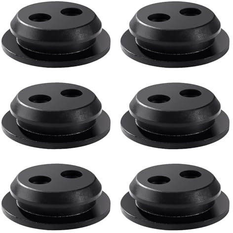 VooGenzek 6 Pièces Réservoir de Carburant Œillets en Caoutchouc, Caoutchouc Douille Joint de Réservoir 2 Trous, pour Débroussailleuse, Débroussailleuse, Souffleur
